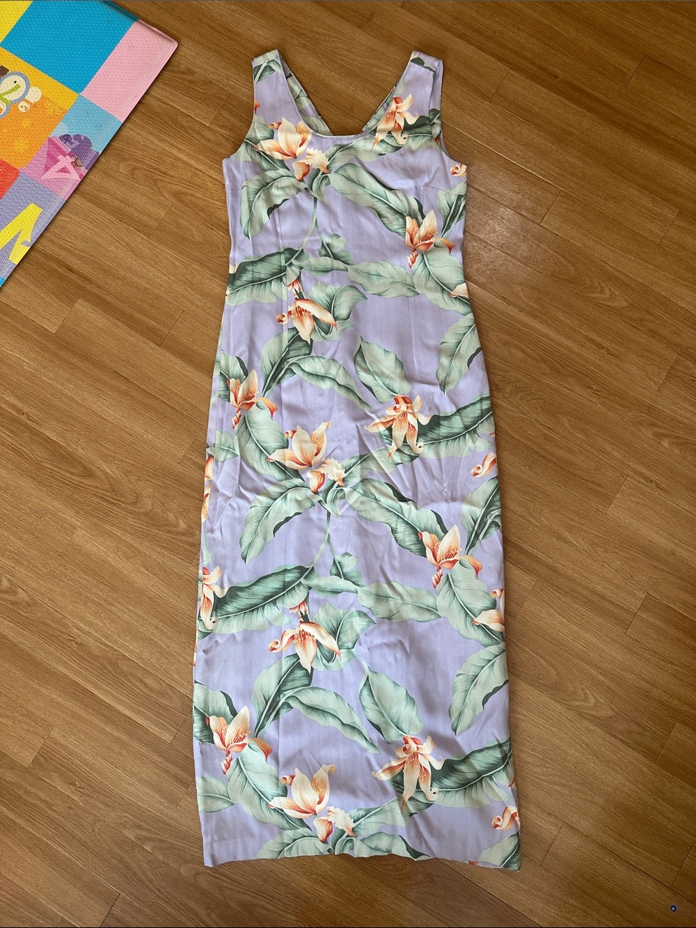 Tommy Bahama Lavender Tropical Floral Maxi Dress